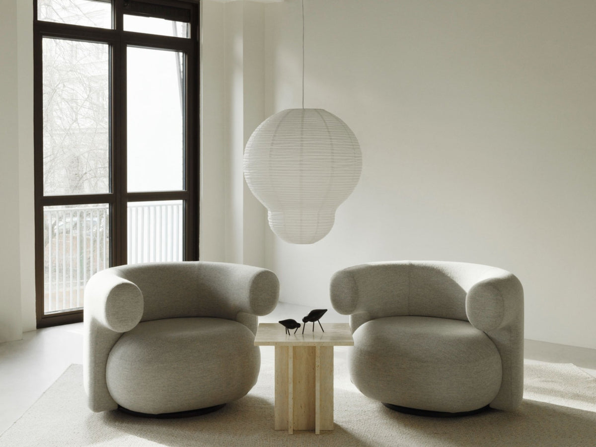 Fauteuil pivotant en tissu hallingdal 0110 Burra - Normann Copenhagen - The Cool Republic