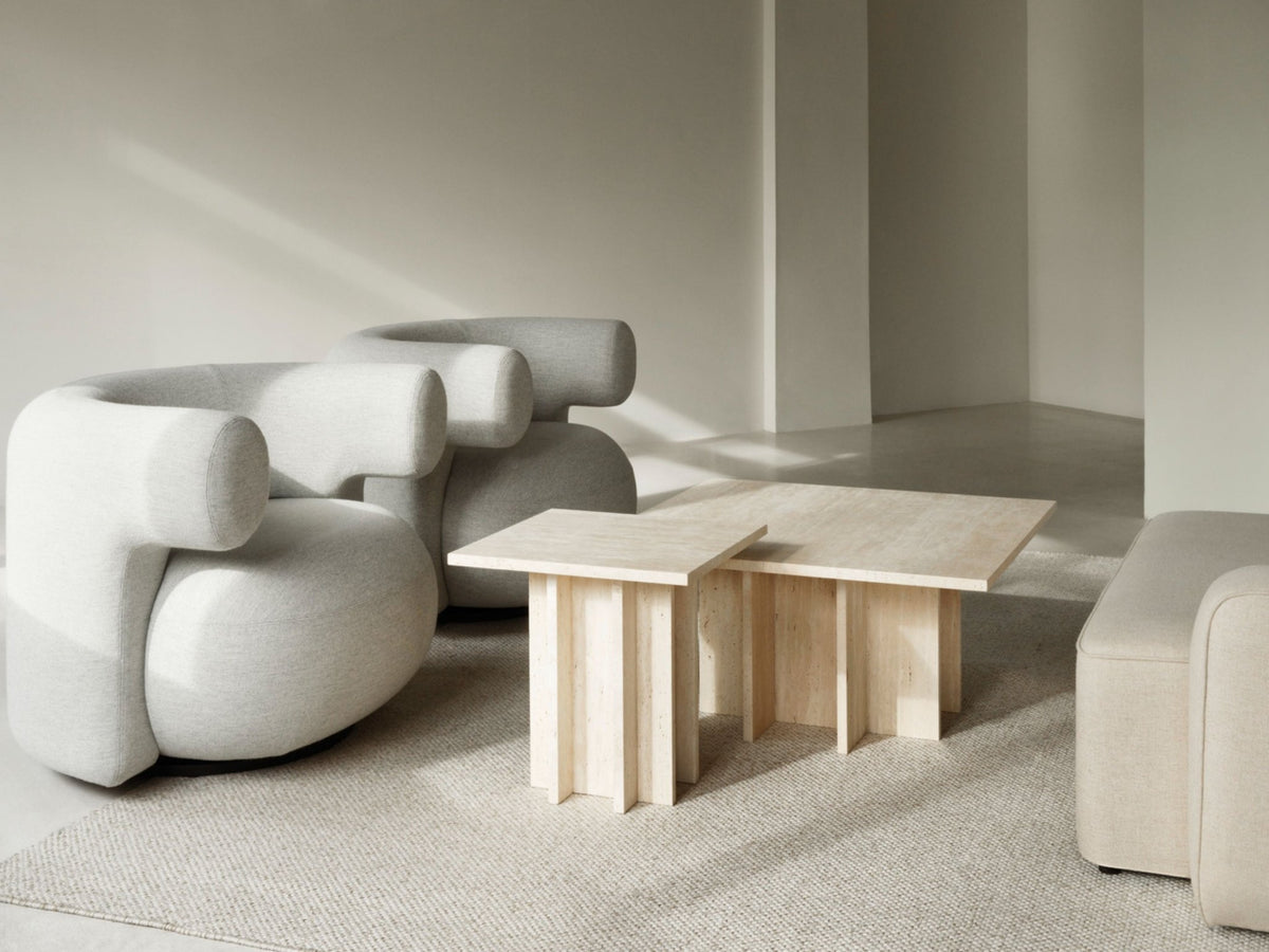 Fauteuil pivotant en tissu hallingdal 0110 Burra - Normann Copenhagen - The Cool Republic
