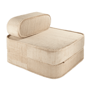 Fauteuil pliable en velours côtelé marron 150 x 60 cm - Wigiwama - The Cool Republic