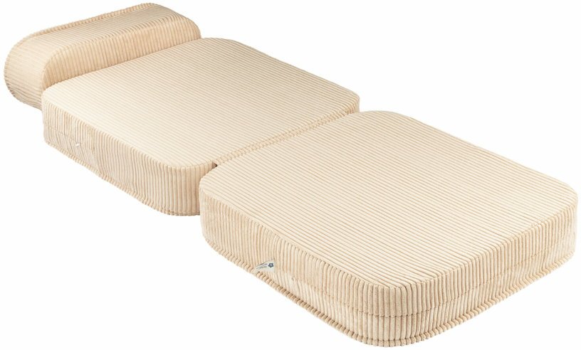 Fauteuil pliable en velours côtelé marron 150 x 60 cm - Wigiwama - The Cool Republic