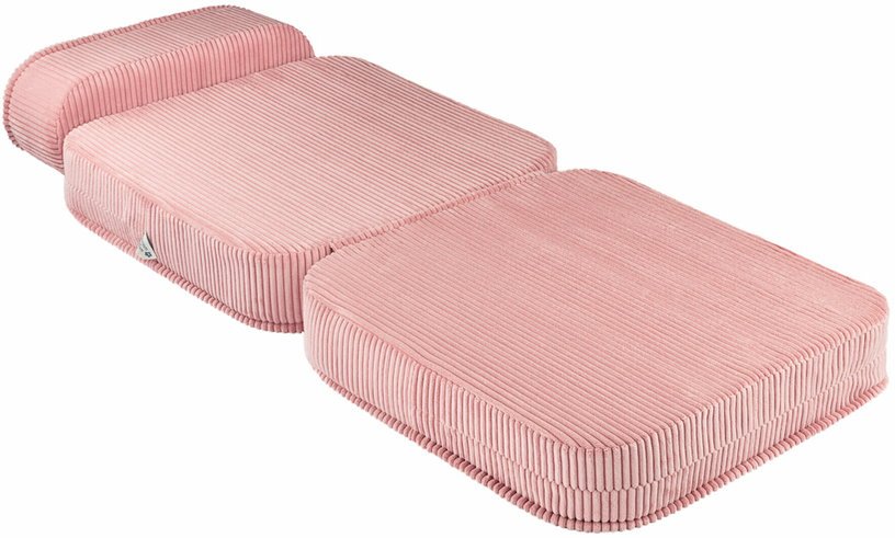 Fauteuil pliable en velours côtelé rose 150 x 60 cm - Wigiwama - The Cool Republic