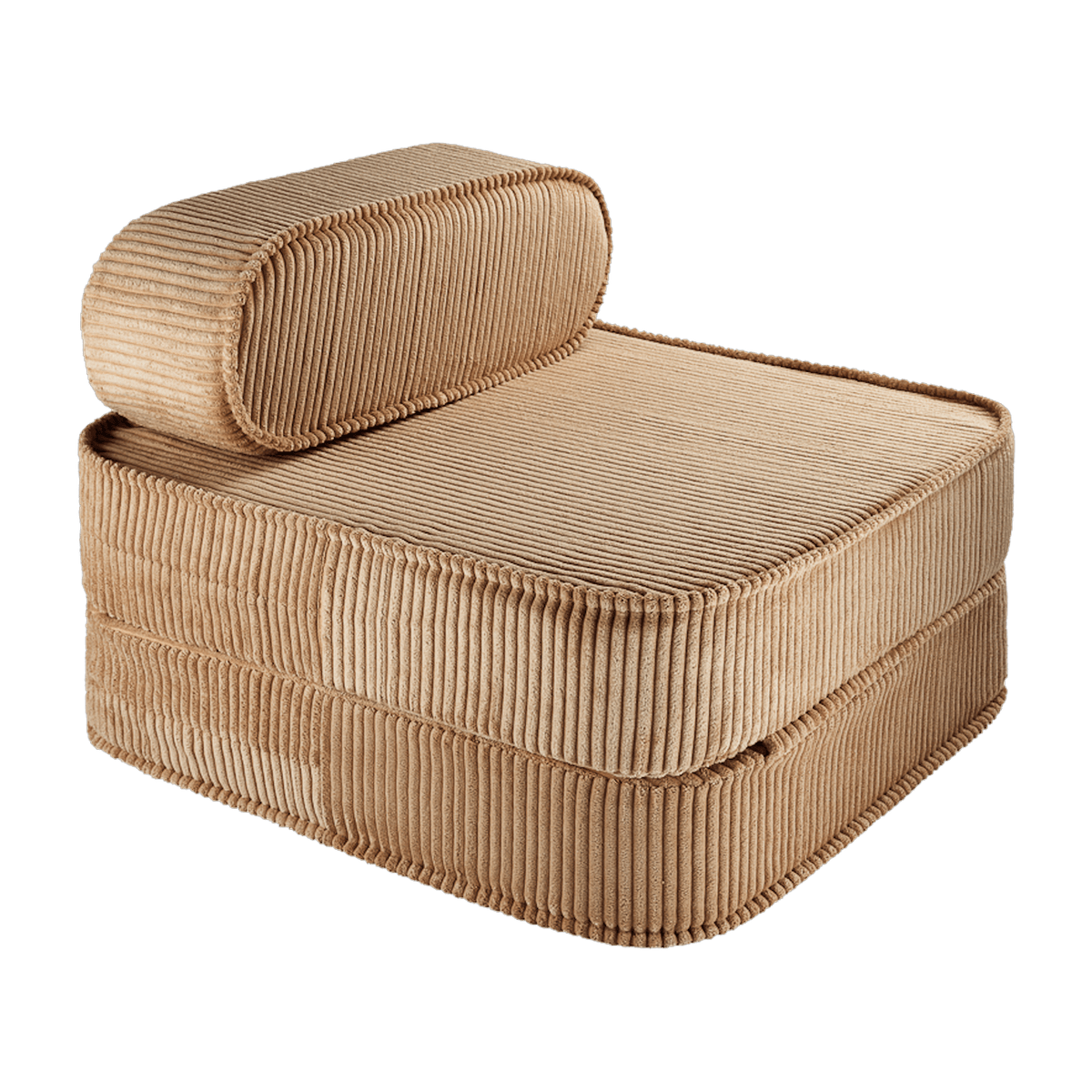 Fauteuil pliable en velours côtelé toffee 150 x 60 cm - Wigiwama - The Cool Republic