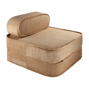 Fauteuil pliable en velours côtelé toffee 150 x 60 cm - Wigiwama - The Cool Republic