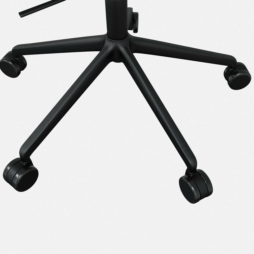 Fauteuil Porcelain et piètement noir à roulettes Kendo - Hem - The Cool Republic