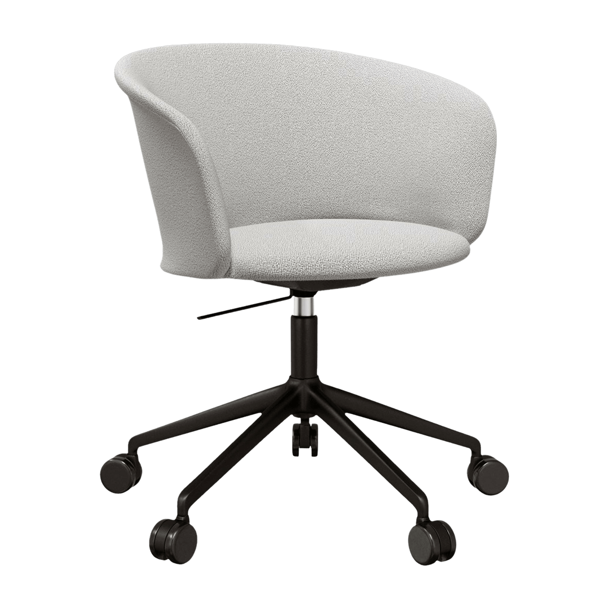 Fauteuil Porcelain et piètement noir à roulettes Kendo - Hem - The Cool Republic