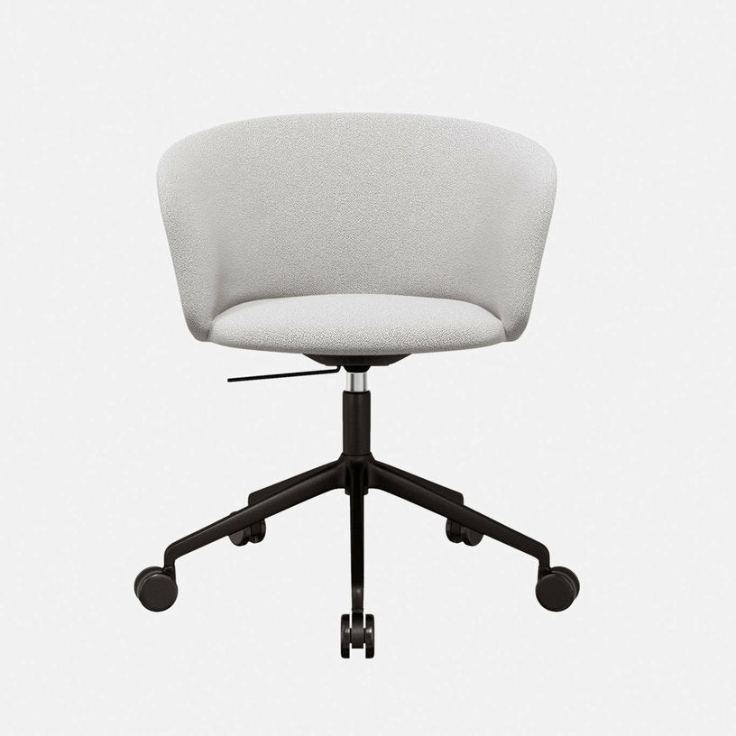 Fauteuil Porcelain et piètement noir à roulettes Kendo - Hem - The Cool Republic