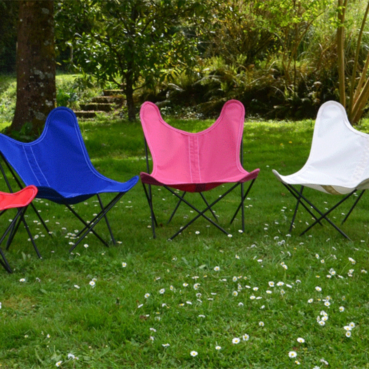 Fauteuil pour enfant en tissu blanc Sunbrella BB - Airborne - The Cool Republic