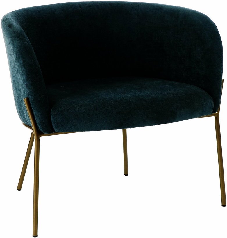 Fauteuil relax en velours pétrole Polka - Pomax - The Cool Republic