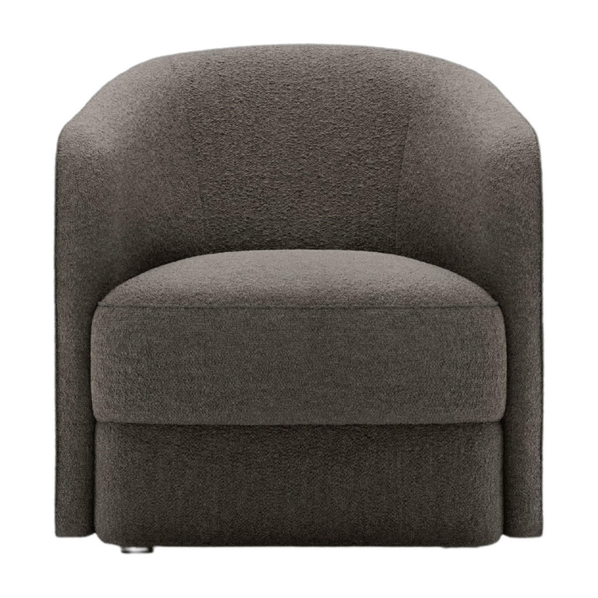 Fauteuil rembourré en barnum dark taupe 71cm Covent - New Works - The Cool Republic