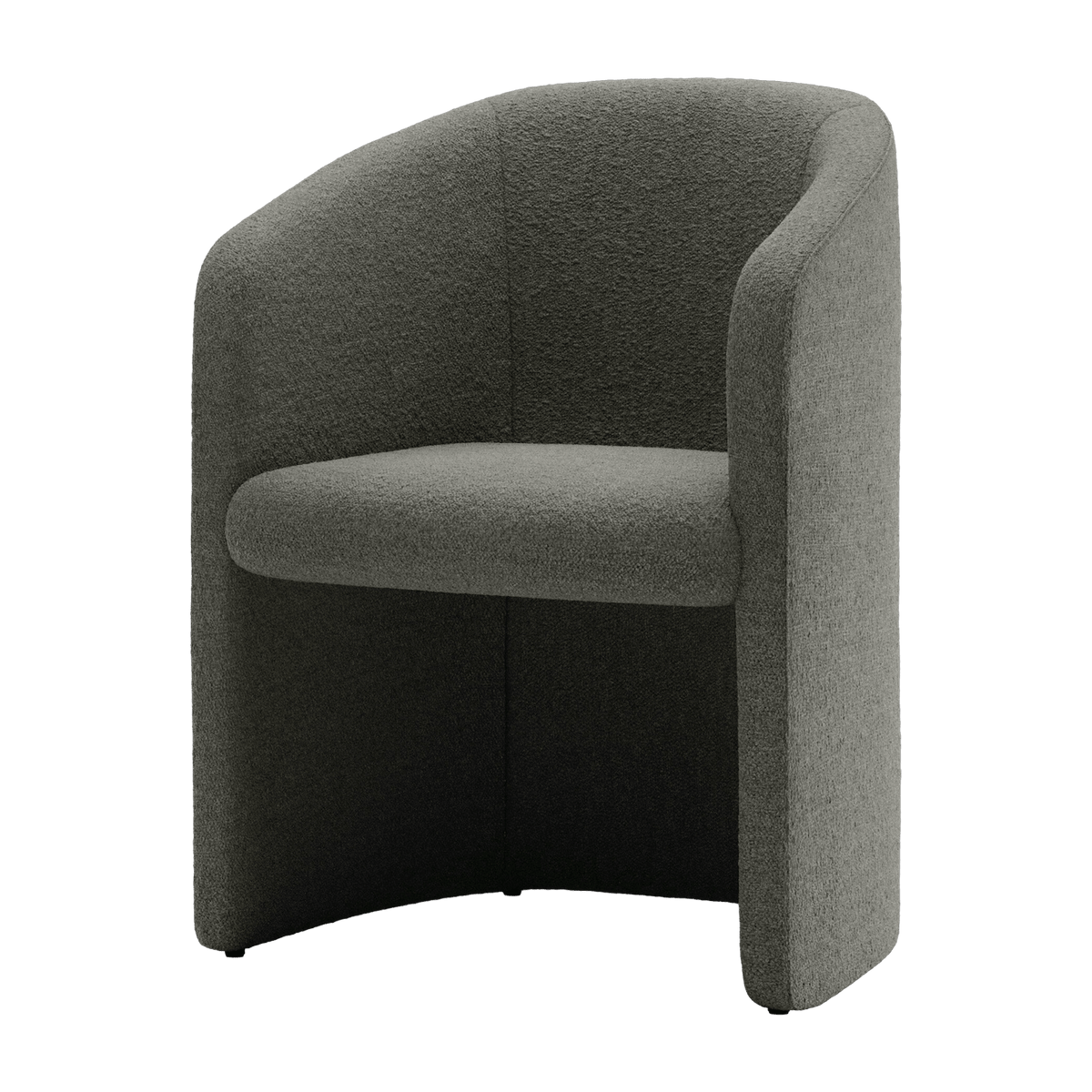 Fauteuil rembourré en barnum taupe foncé Covent club - New works - The Cool Republic