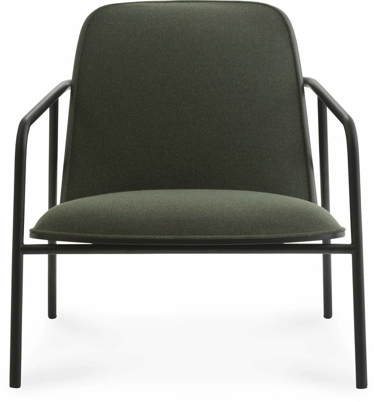 Fauteuil vert et coque en frêne noir Pad Lounge noir/Synergy Synergy LDS41  - Normann Copenhagen - The Cool Republic