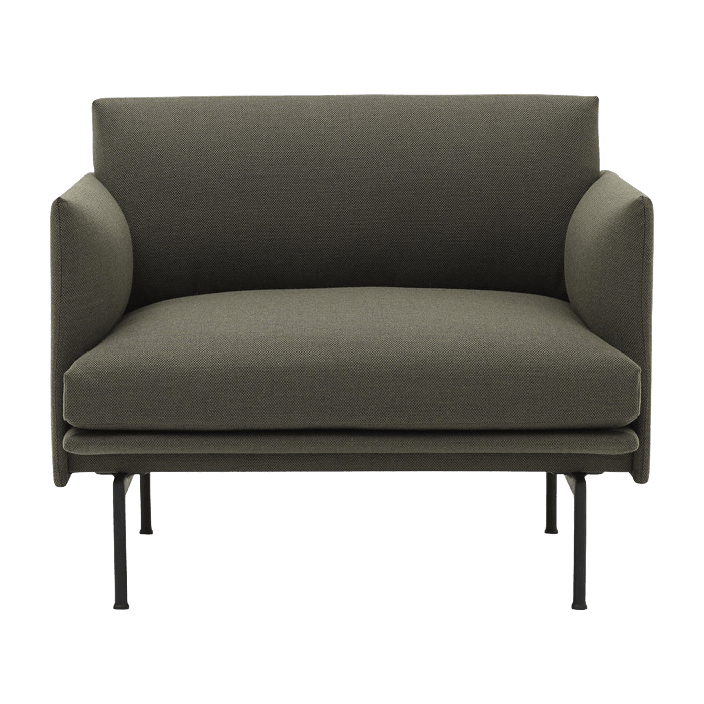 Fauteuil vert kaki Outline - Muuto - The Cool Republic