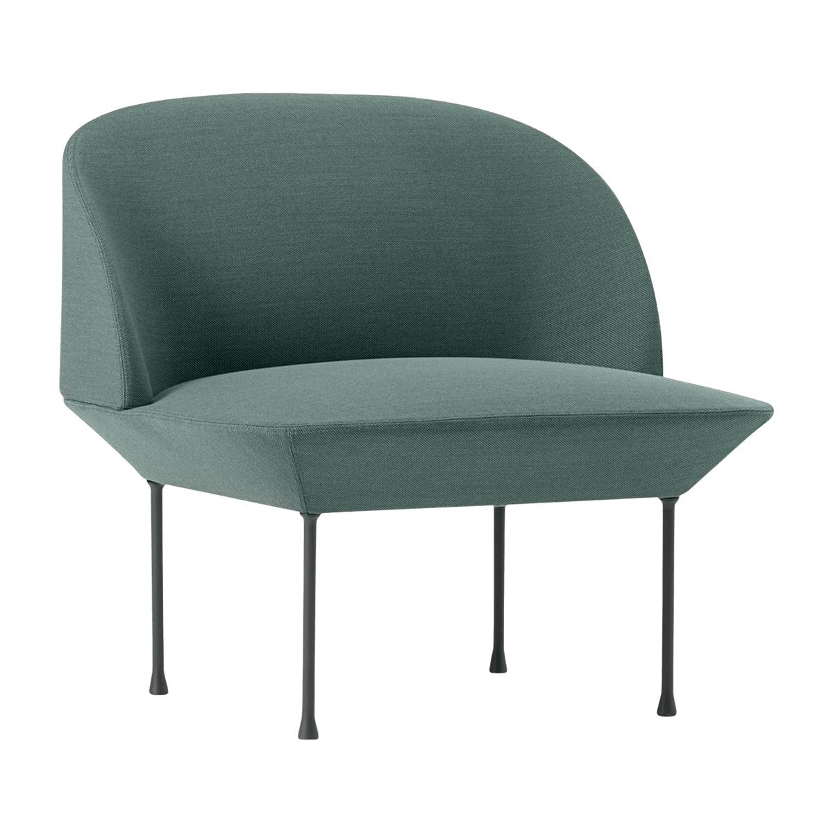 Fauteuil vert pieds gris foncé Oslo - Muuto - The Cool Republic