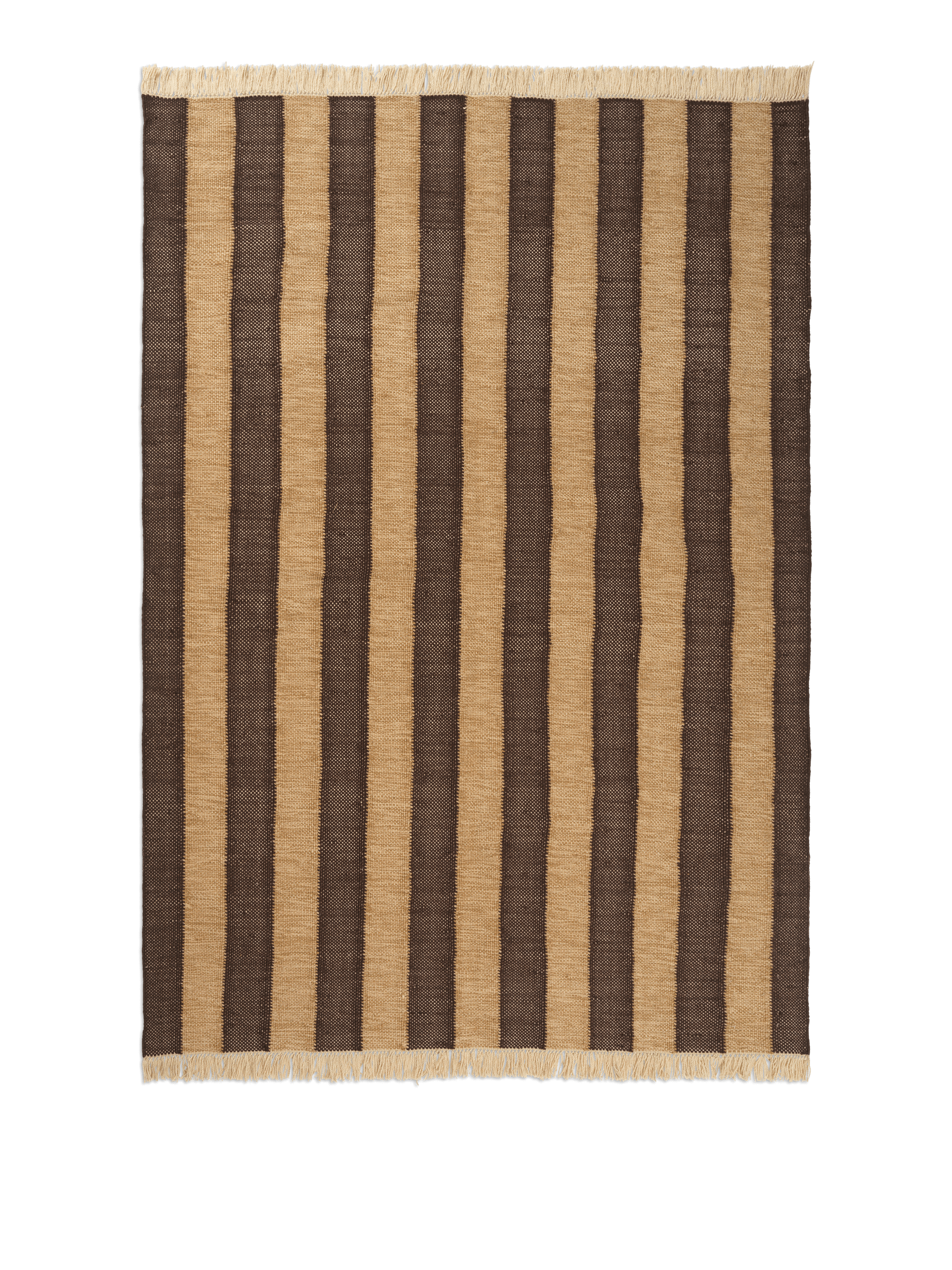 Rechteckiger Teppich aus recycelten Fasern Braun 140x200cm Ives - Ferm Living