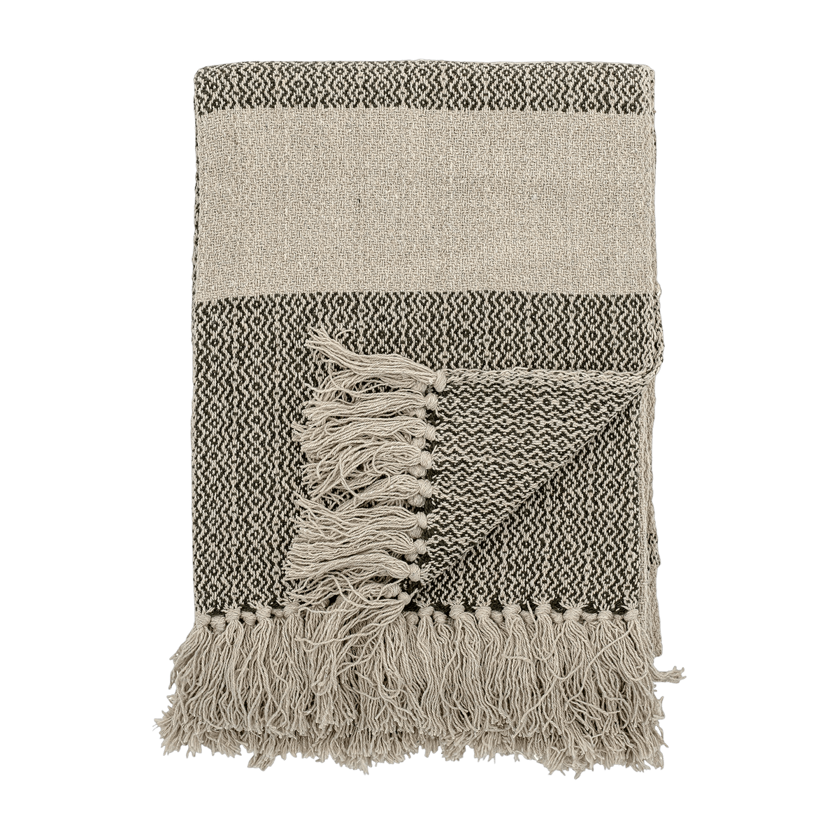 Fidan Plaid Verte Coton Recyclé - Bloomingville - The Cool Republic