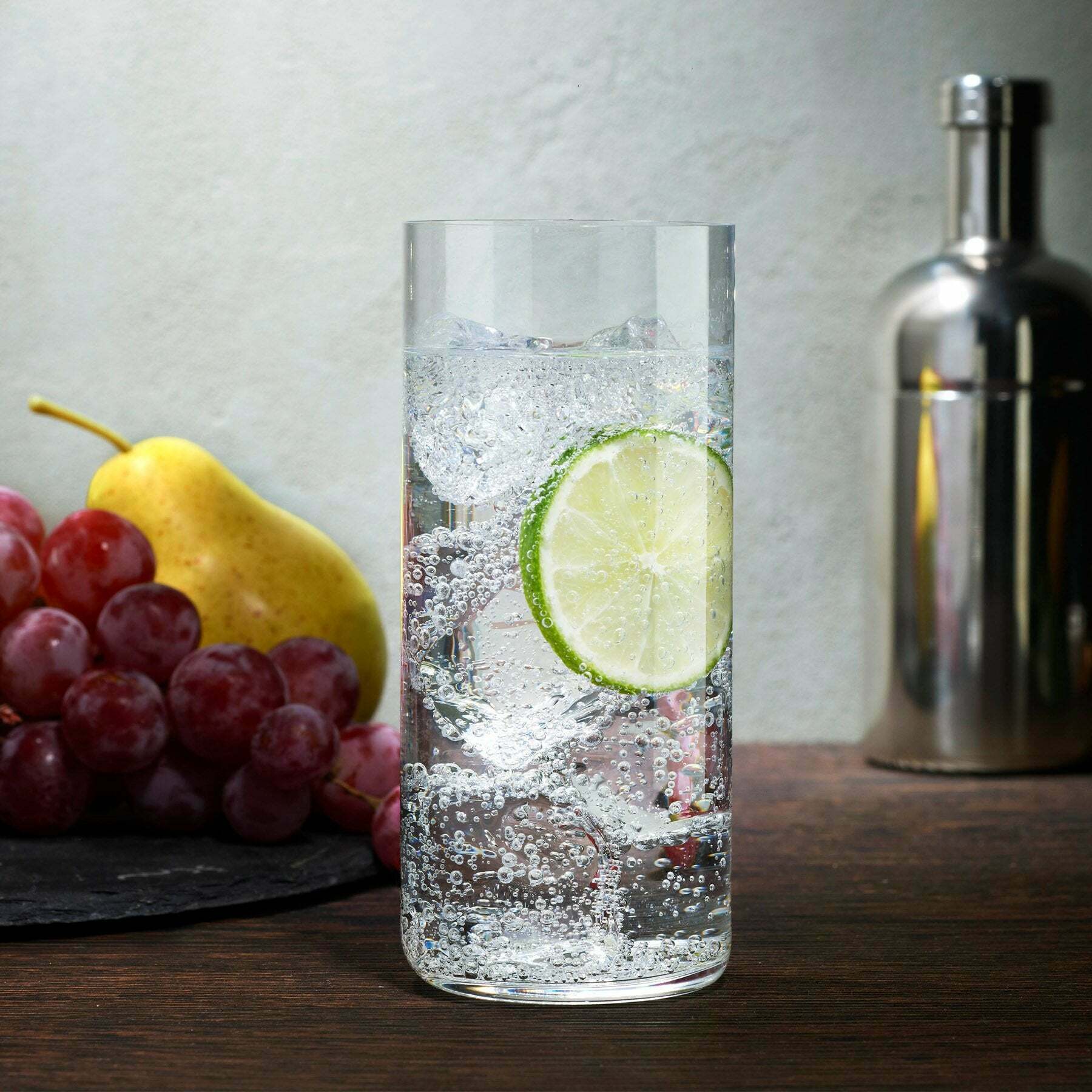 Finesse Grid Set of 4 Long Drink Glasses - (4 verres à long drink) Nude Glass - The Cool Republic