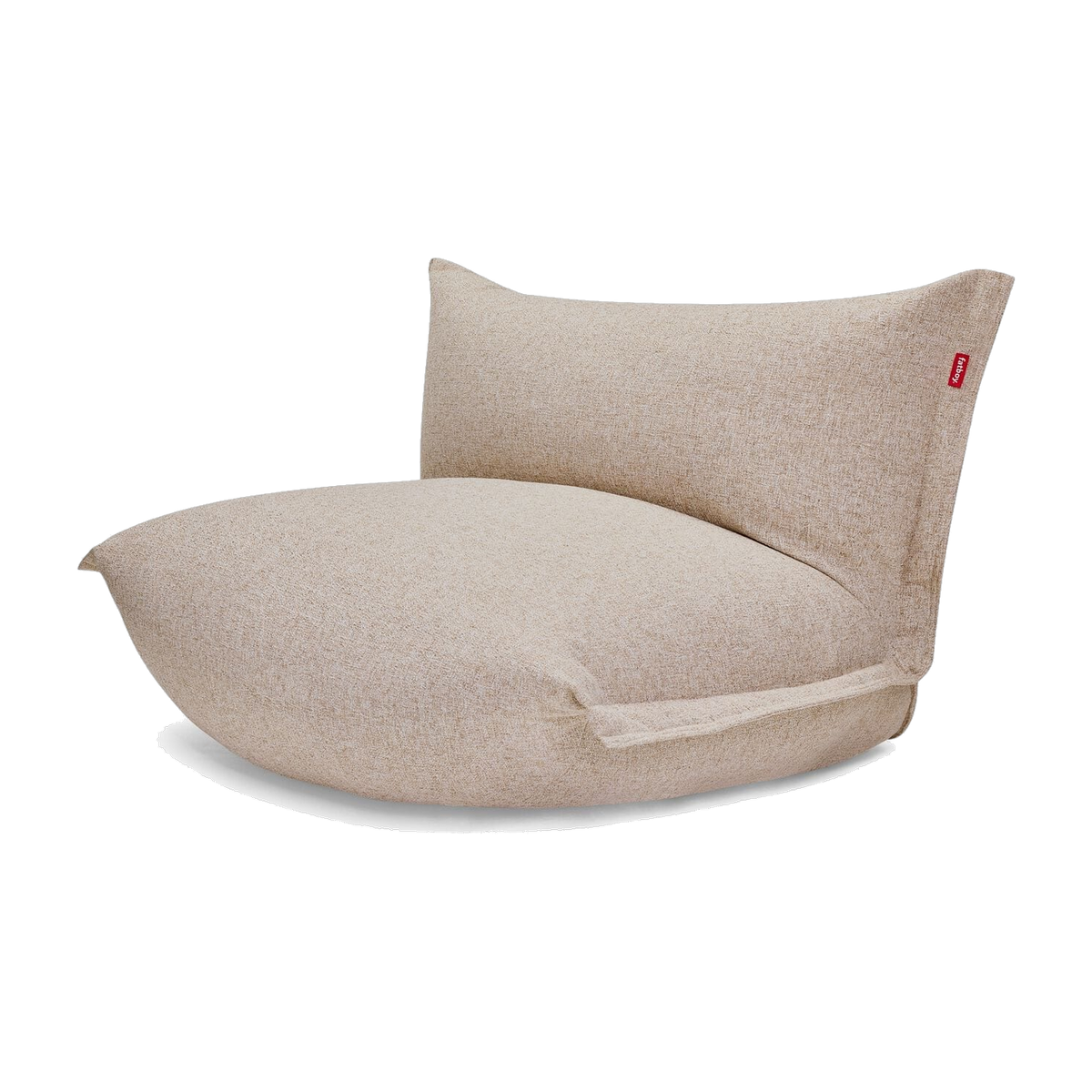 Lounge-Sessel aus Bouclé-Stoff Beige 102x85x75cm BonBaron Slim - Fatboy