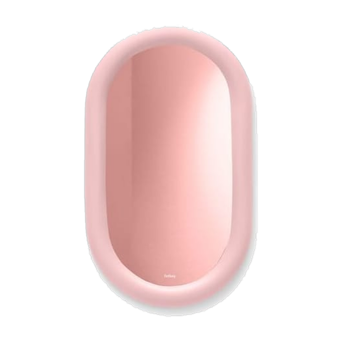 Espejo de pared ovalado en espuma suave rosa 35cm Mirage Loop - Fatboy