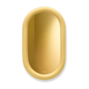 Specchio da parete ovale in schiuma morbida giallo 35cm Mirage Loop - Fatboy