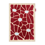 Alfombra rectangular de tejido estampado floral burdeos 290x200cm Carpet Grand Groovy Bloom - Fatboy
