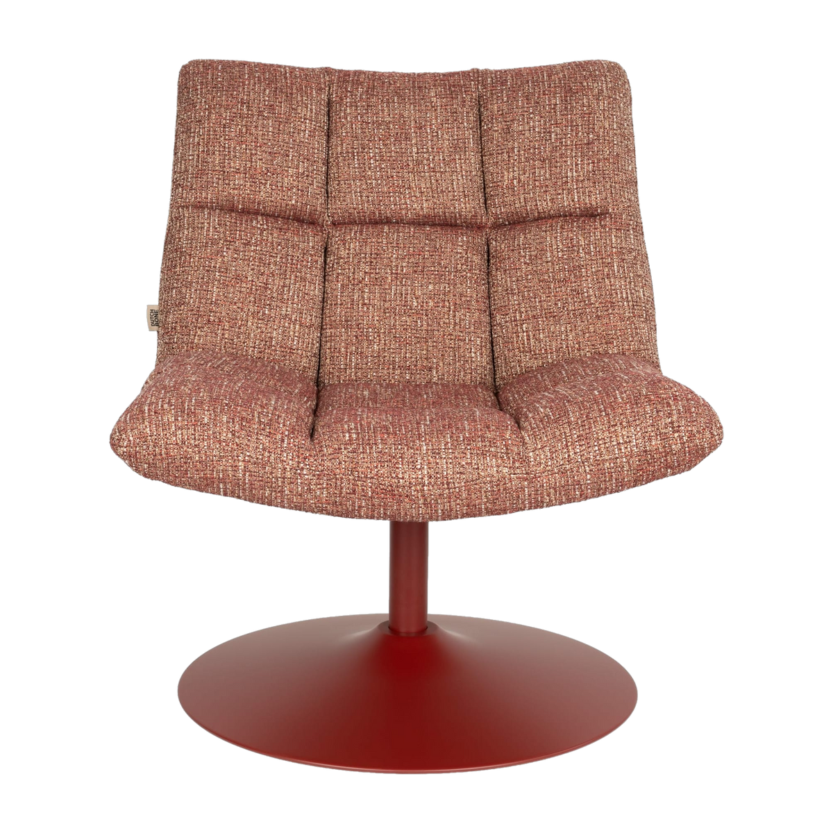 Fauteuil pivotant en polyester rouge 67x78cm Bar Lounge - Dutchbone