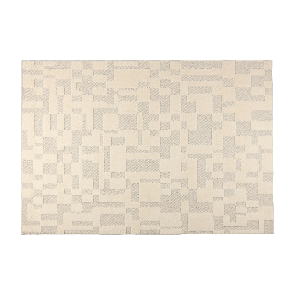 سجادة مستطيلة من الجوت والصوف بيج 300x200cm Bricks - Zuiver
