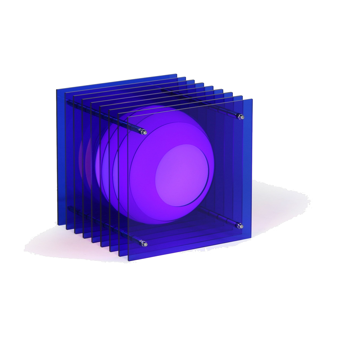 Lampada in acrilico blu 19,5x18x18cm LOP - BANG