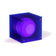 Lampada in acrilico blu 19,5x18x18cm LOP - BANG