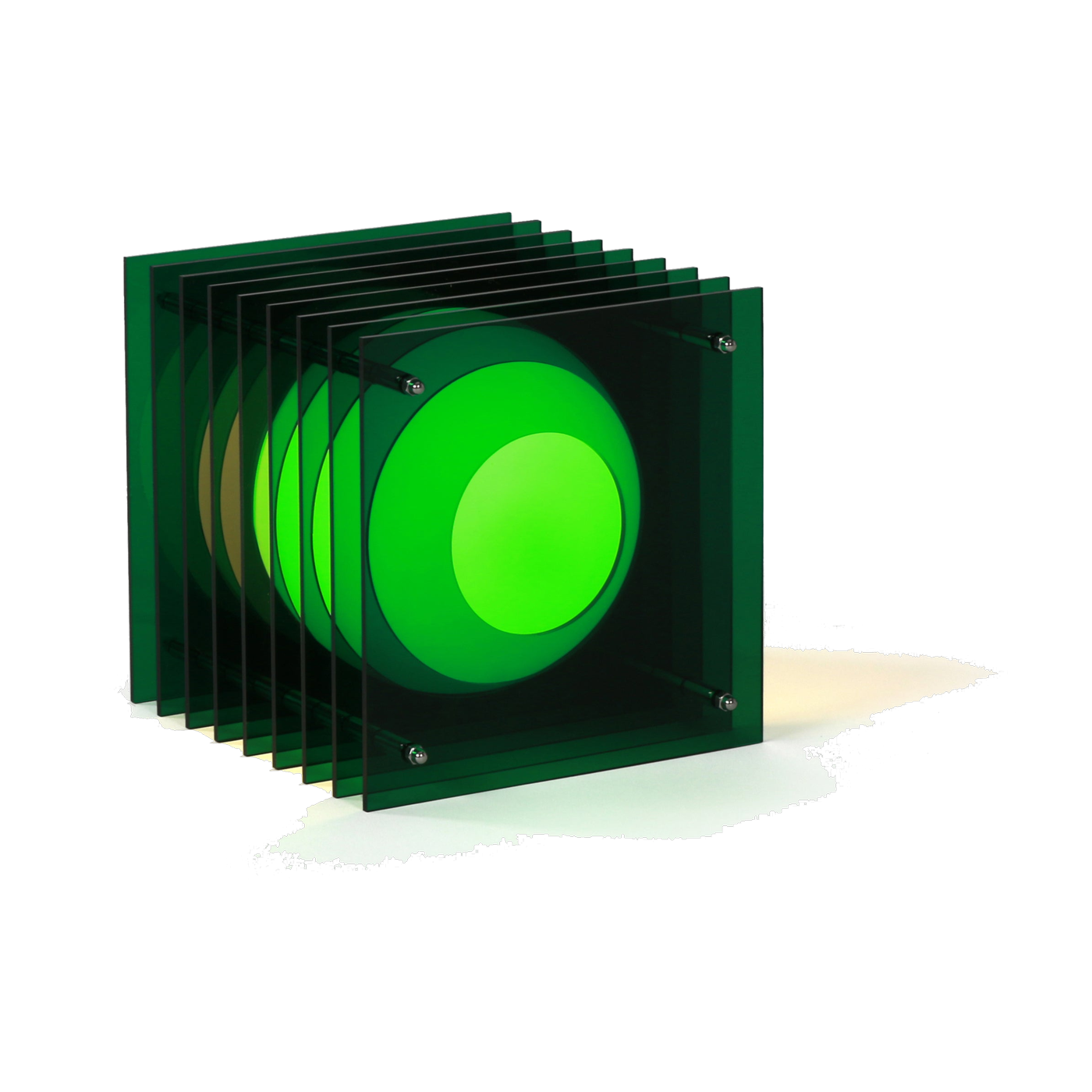 Lampada in acrilico verde 19,5x18x18cm LOP - BANG