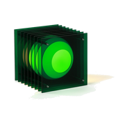 Lampada in acrilico verde 19,5x18x18cm LOP - BANG