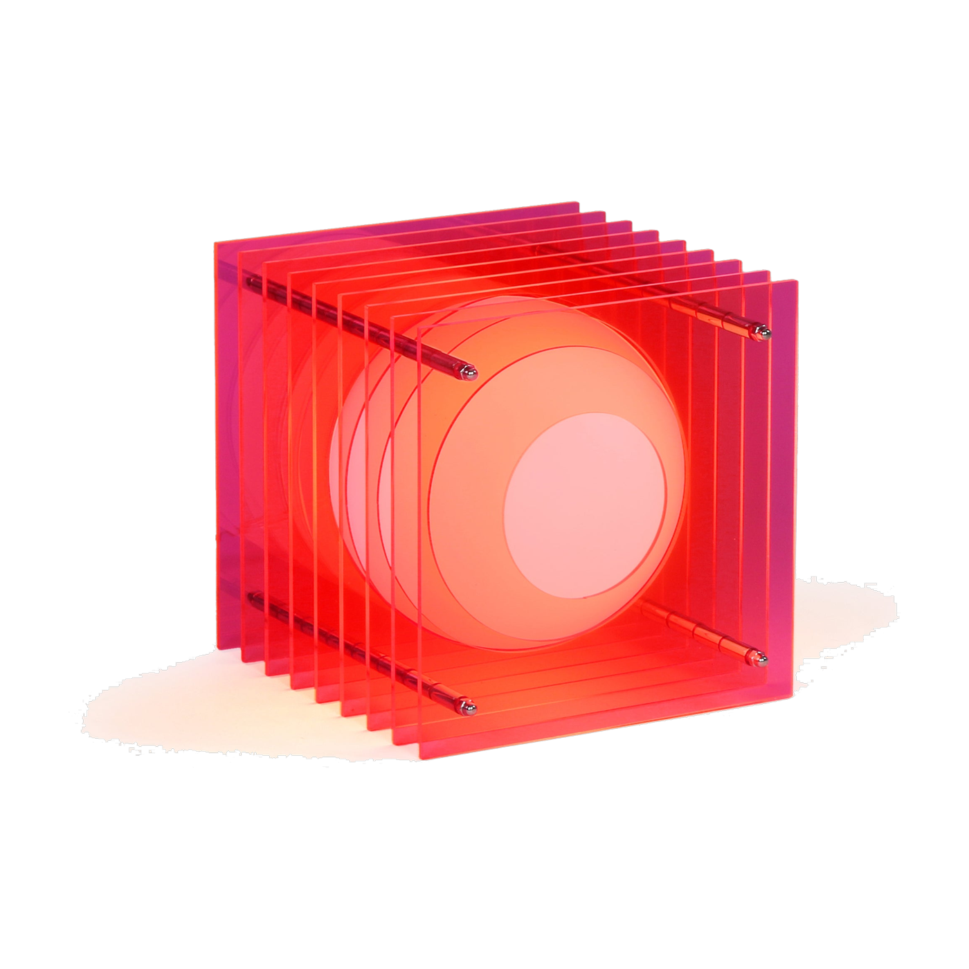 Lampada in acrilico rosa 19,5x18x18cm LOP - BANG
