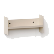 Cremeweiße Stahlwandregal 30x10cm Pli slim - TIPTOE
