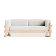 Divano a 3 posti in tessuto Hallingdal 110 gris clair e e pino Kube - Normann Copenhagen