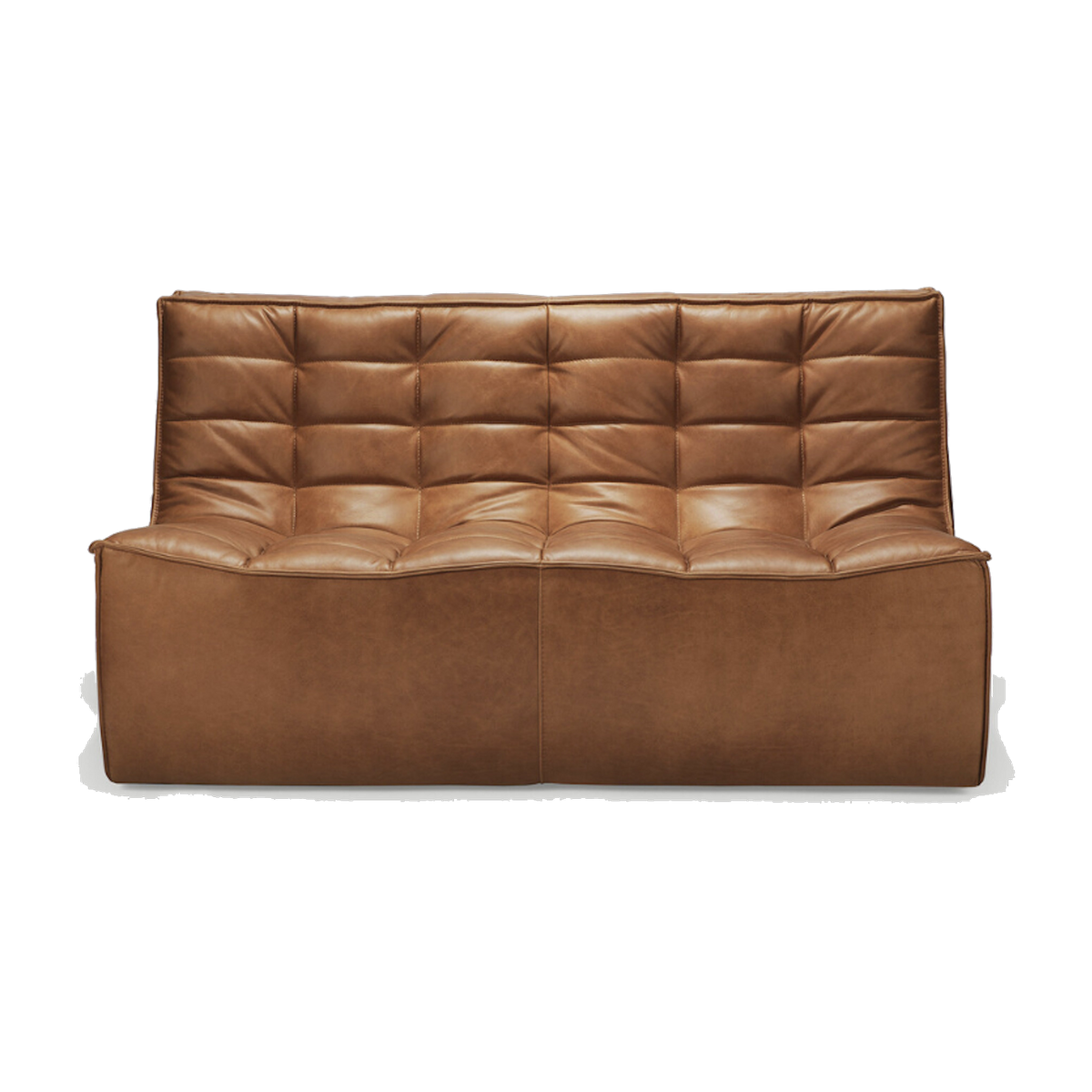 Divano Pelle Marrone 140x91x76cm - Ethnicraft