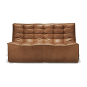 Canapé en cuir marron 140x91x76cm - Ethicraft