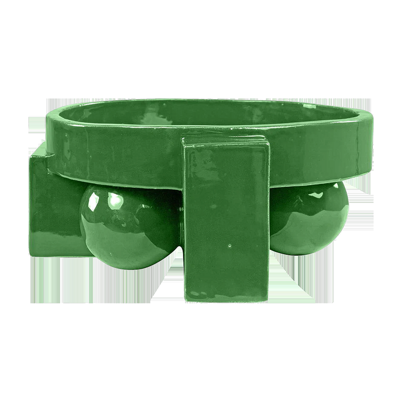 Basil green ceramic bowl 31x13x35cm Vector - Versmissen