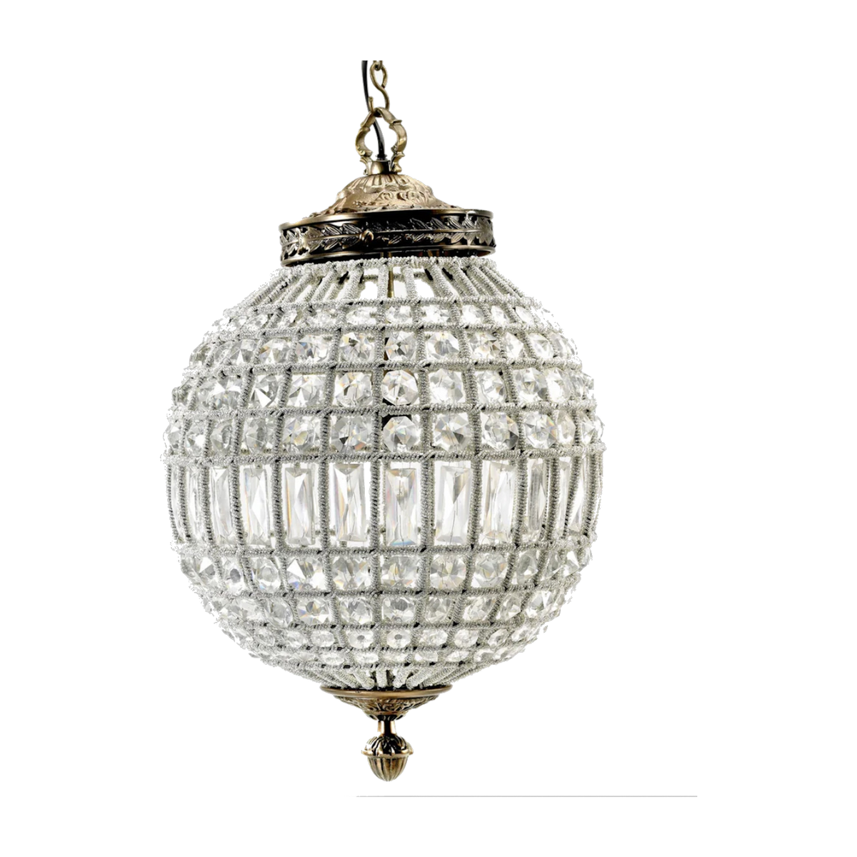 Lampe aus Kristall und Glasperlenschmuck - Nordal
