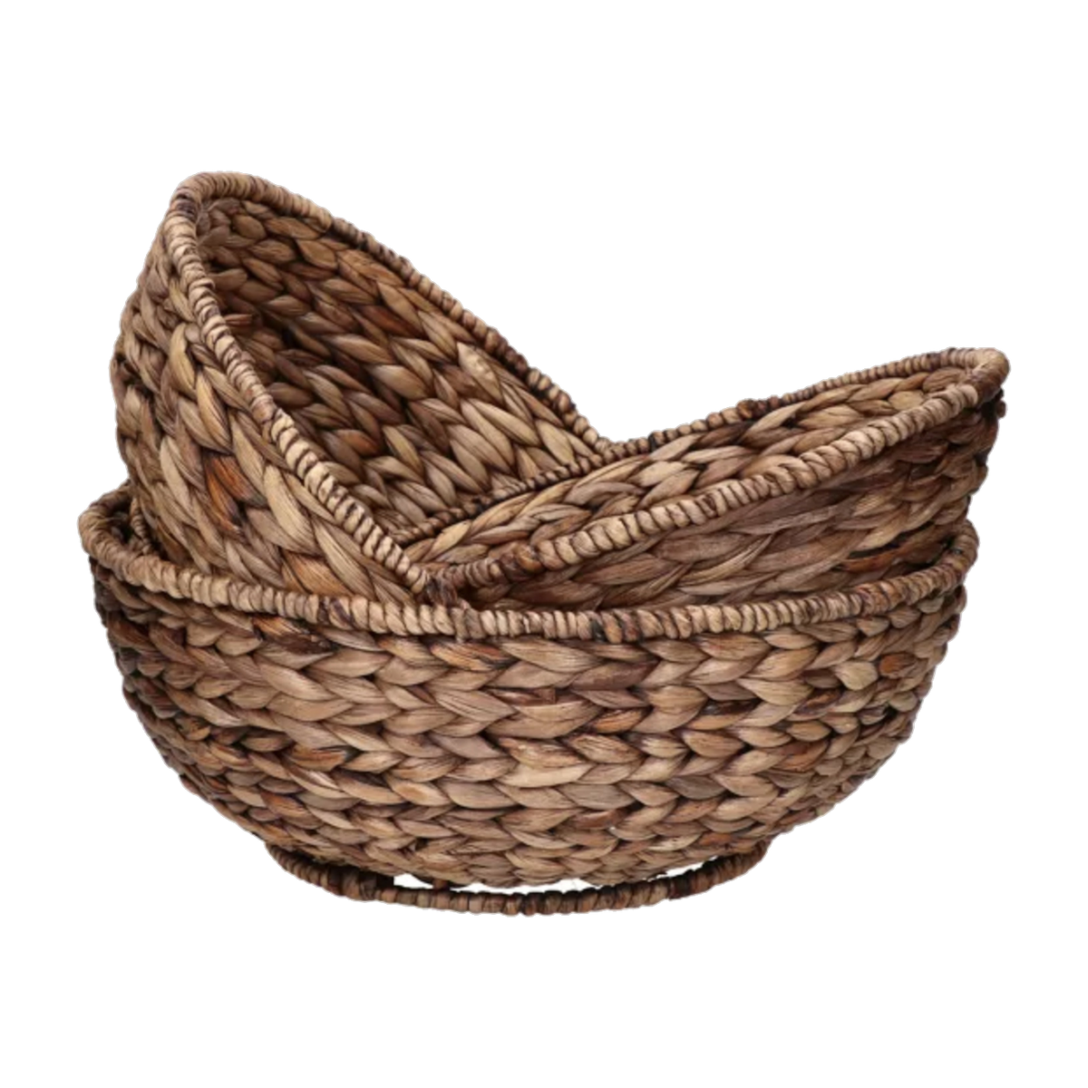 FLOYD - Set/3 Cestas - Jacinto de Agua - DIA 30/32/37 x Al 9,5/12/15 cm - Natural