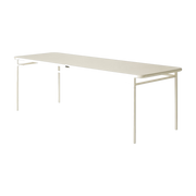 Mesa de comedor rectangular de acero blanco perla 240x80x75cm T37 - Tolix