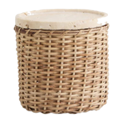 Scatole di stoccaggio in rattan con coperchio in travertino ARICA - Nordal