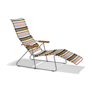 Chaise lounge in acciaio e lamelle di plastica multicolore 1 60x145x32cm - Houe