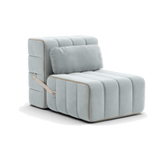 Coussin en velours barcelone bleu clair 60x30cm Curt - Ambivalenz