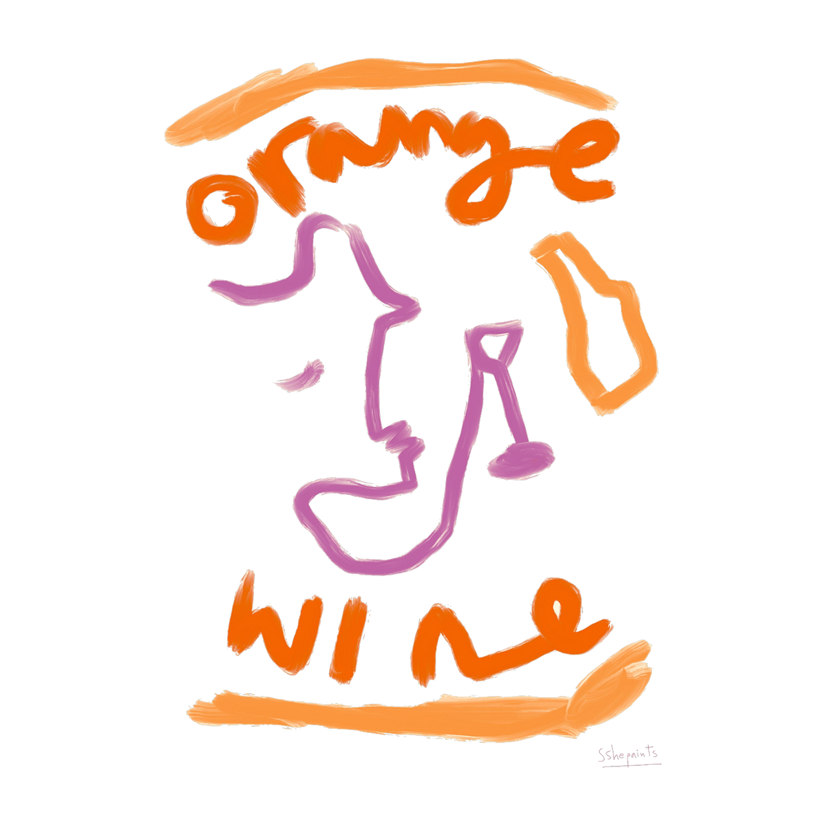 Póster Orange Wine 50x70cm - The Poster Club