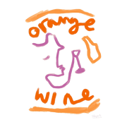 Poster 50x70cm Orange Wine -. The Poster Club