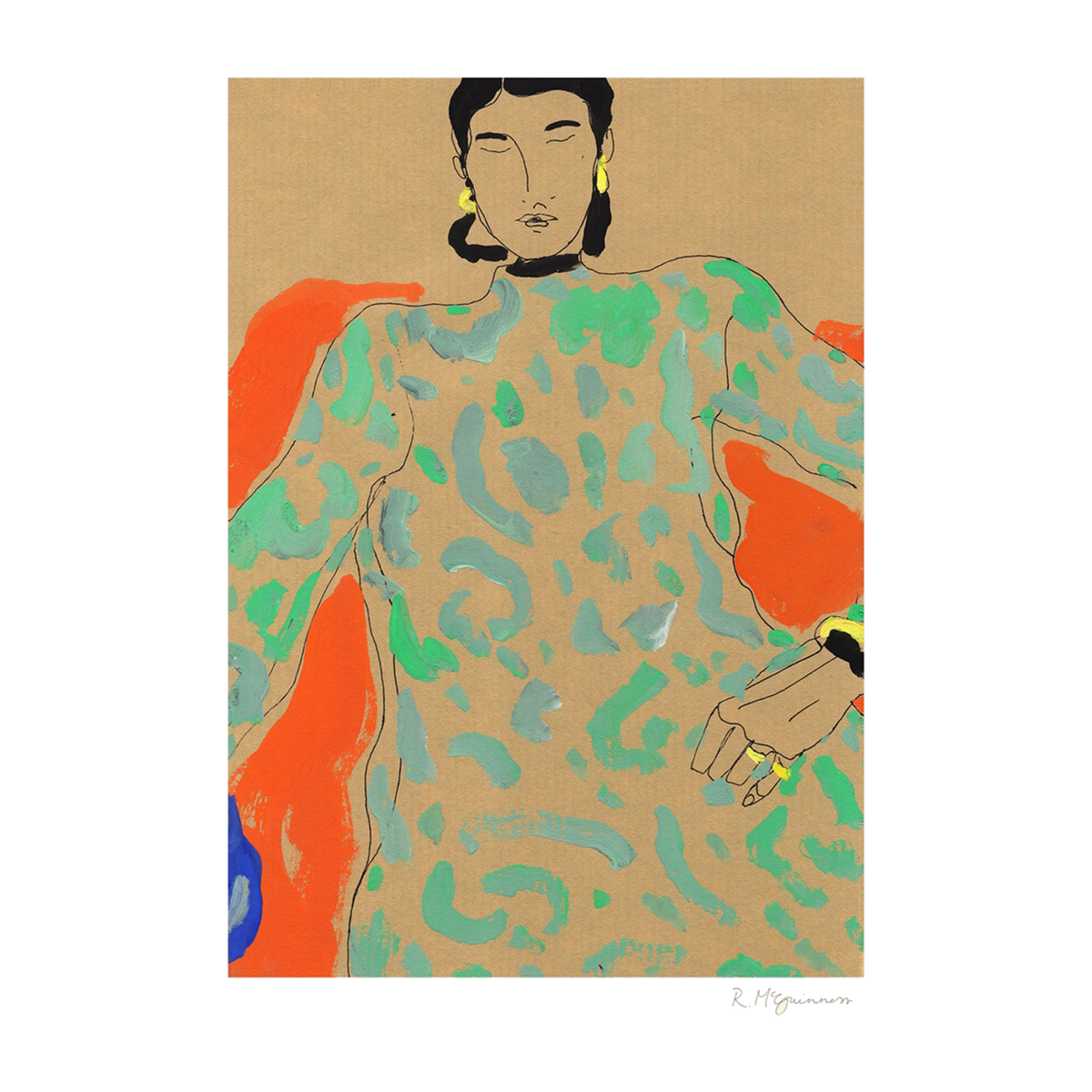 40x50cm Green Dress Poster - The Poster Club