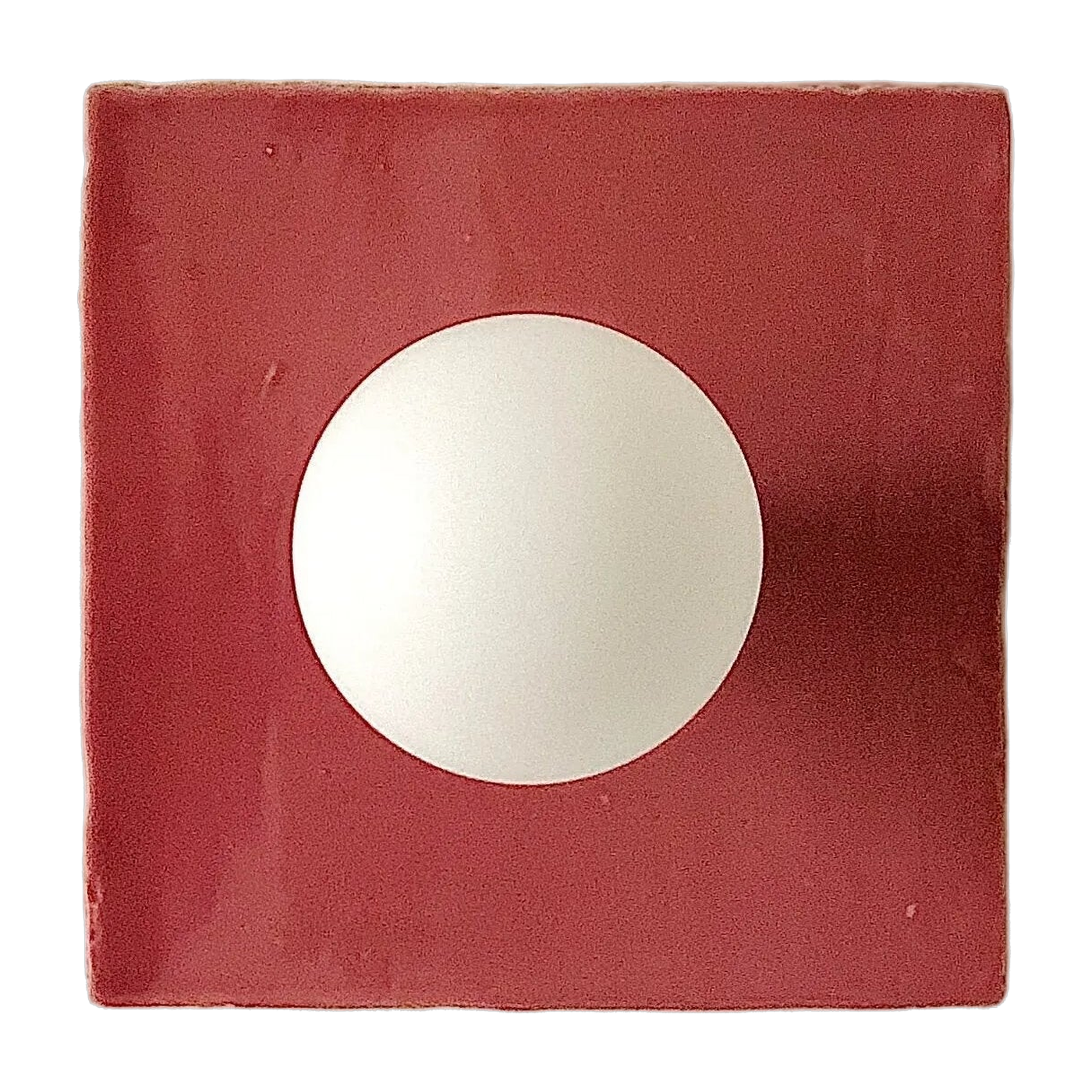 Square wall light in aluminium and pink ceramic tiles 20cm Globe Tile - Carré Coco