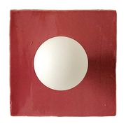 Square wall light in aluminium and pink ceramic tiles 20cm Globe Tile - Carré Coco