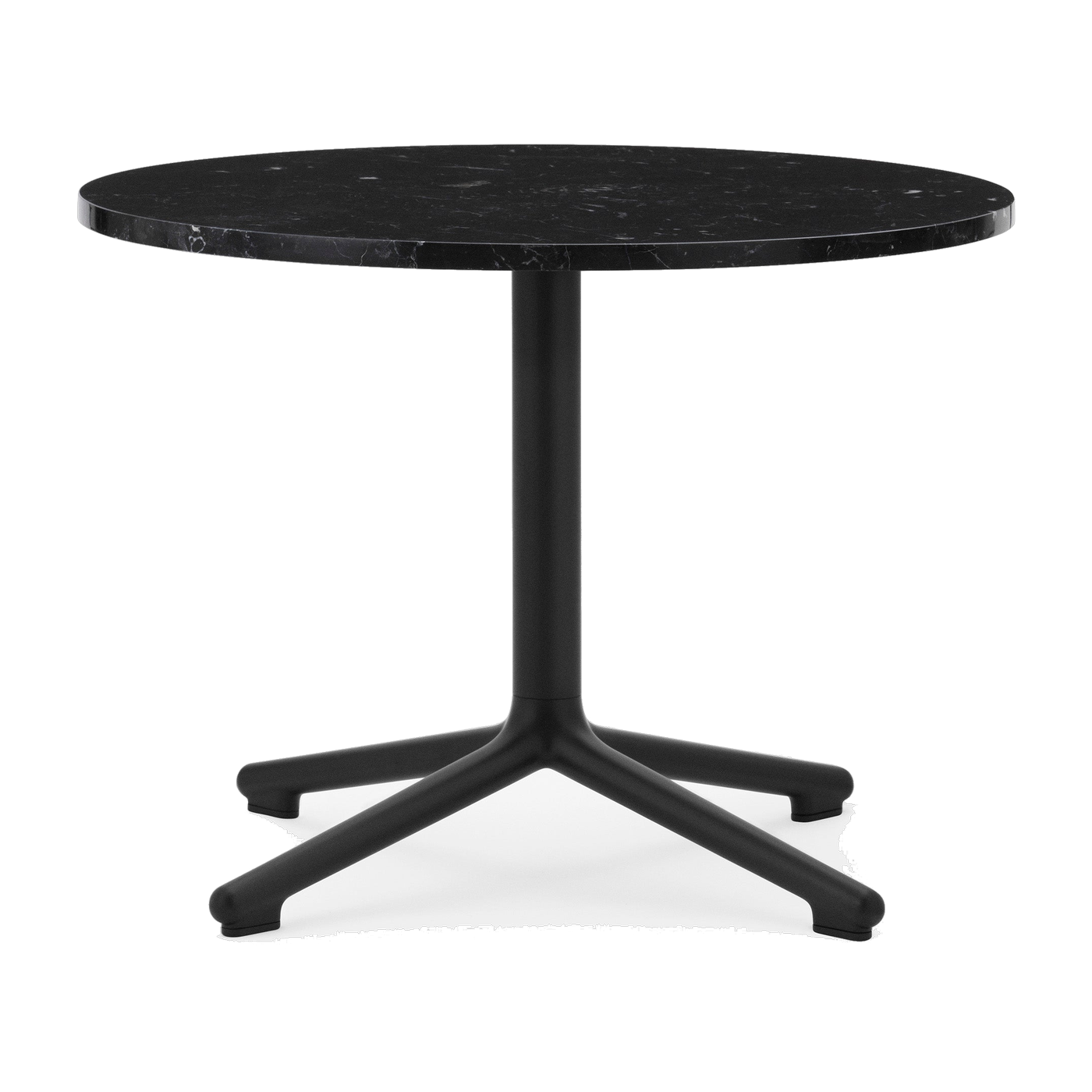 Tavolino da caffè in alluminio nero e marmo 60 cm Lunar Marble - Normann Copenhagen