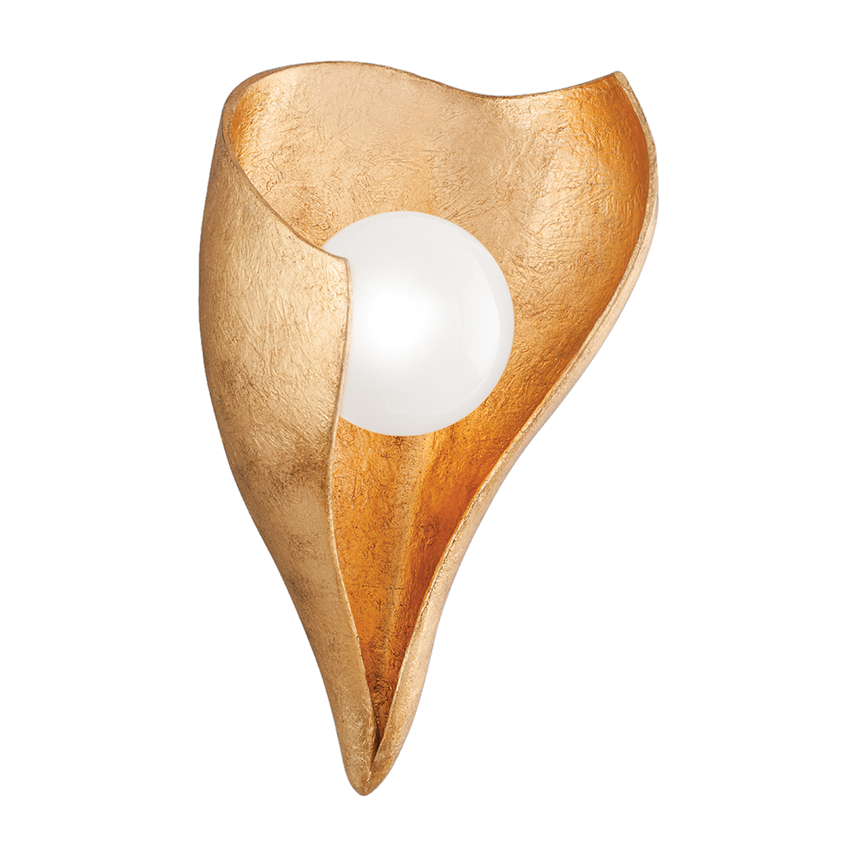 Applique murale en acier feuille d'or ancienne 27x43cm Moonstone - Corbett Lighting
