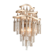 Applique murale en fer feuille d'argent chaude 32x45cm Chimera - Corbett Lighting